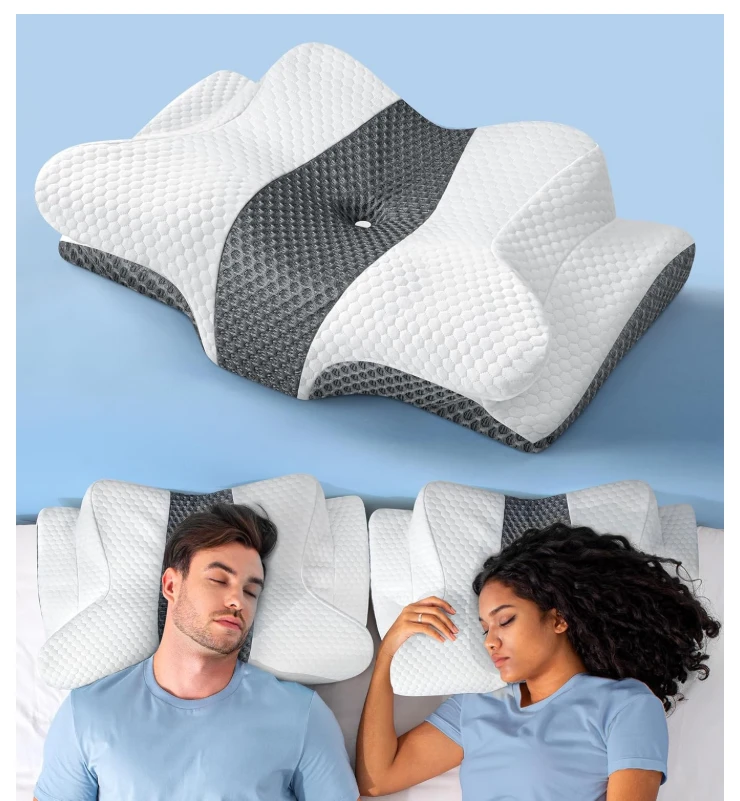 Casal a dormir com travesseiros VivaSono